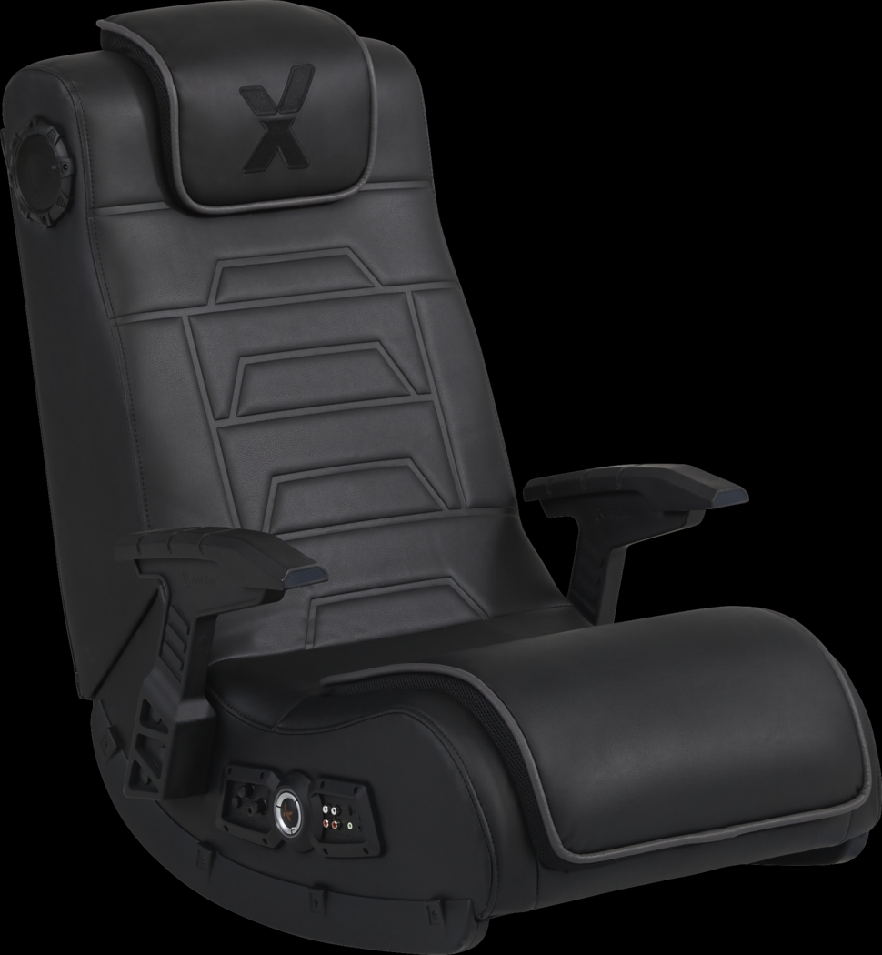 Kids Sound Trek Black Gaming Floor Rocker - Thumbnail - Image 1