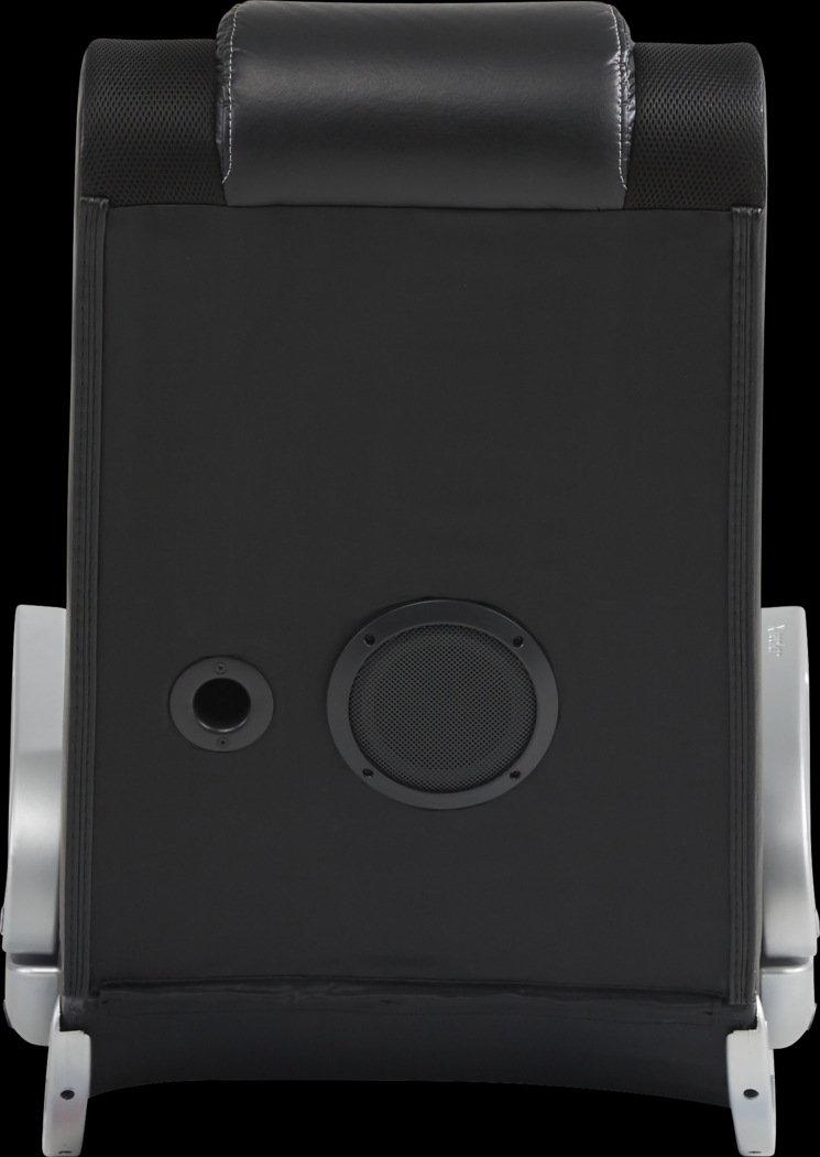 Kids Sound Trek Black/Silver Gaming Floor Rocker - Thumbnail - Image 3