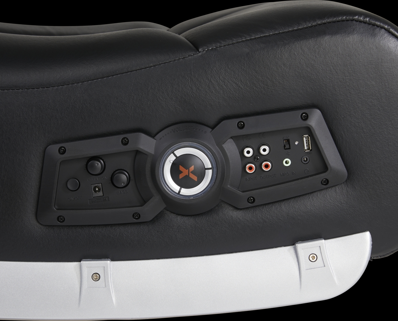 Kids Sound Trek Black/Silver Gaming Floor Rocker - Thumbnail - Image 4