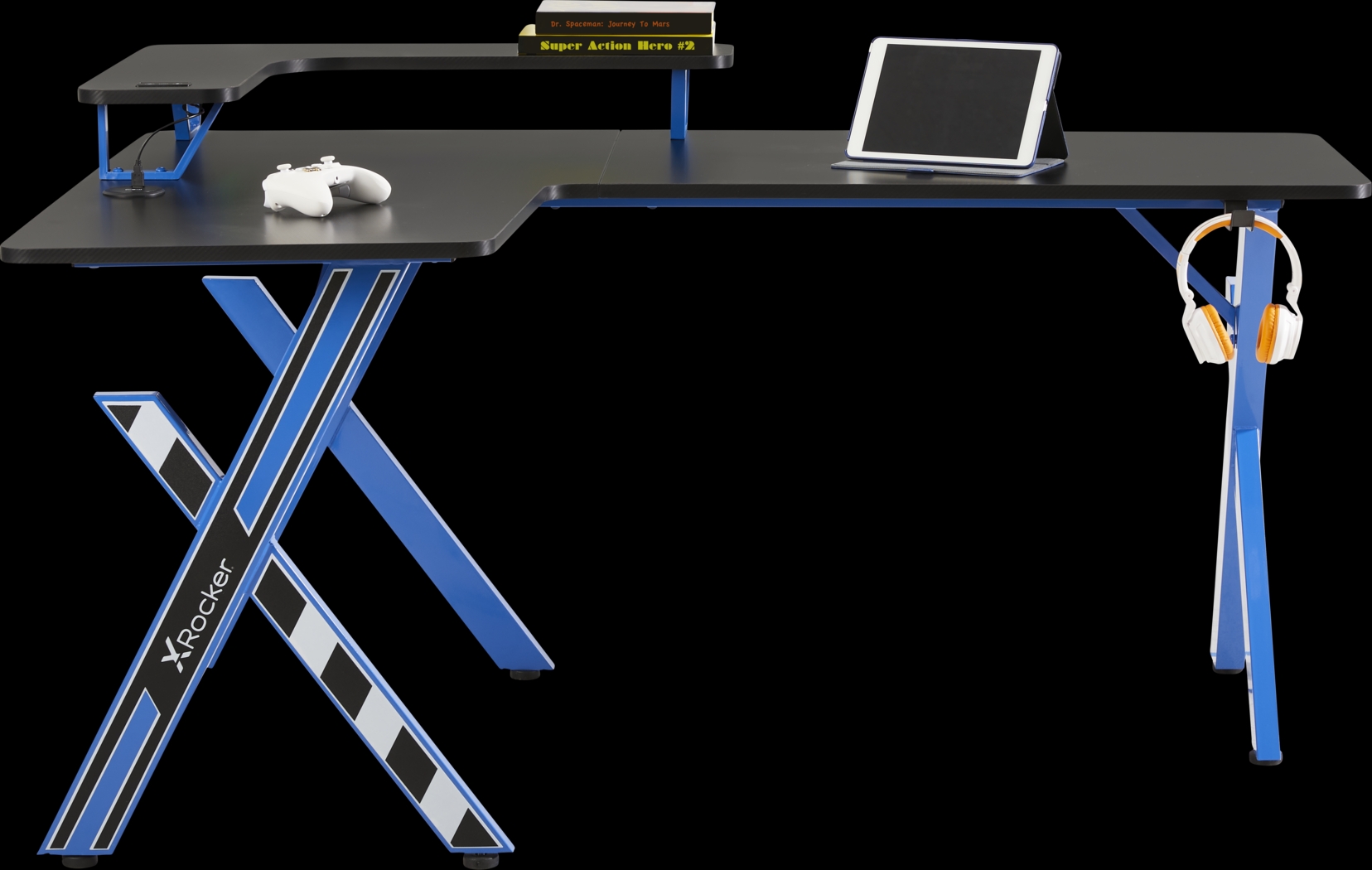 Kids Sound Trek Blue L-Shaped Gaming Desk - Thumbnail - Image 1