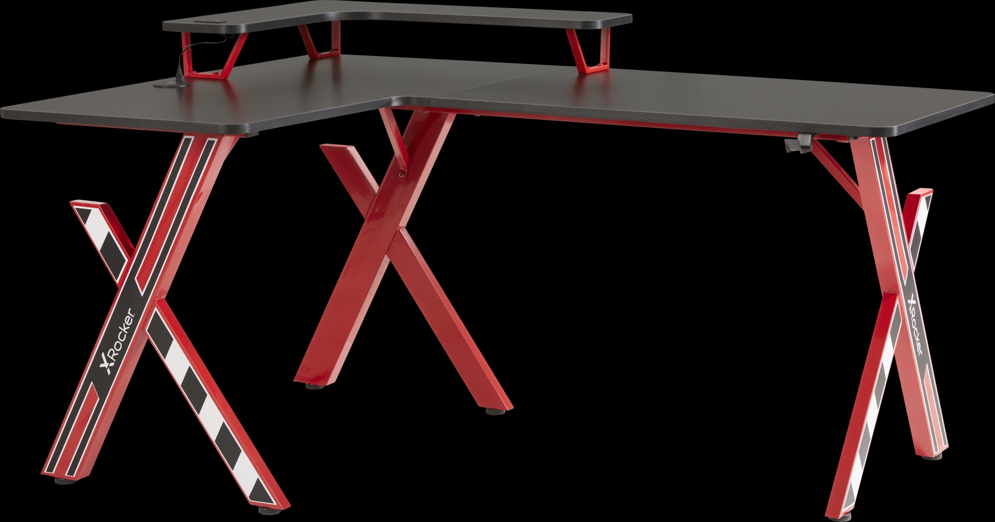 Kids Sound Trek Red L-Shaped Gaming Desk - Thumbnail - Image 2