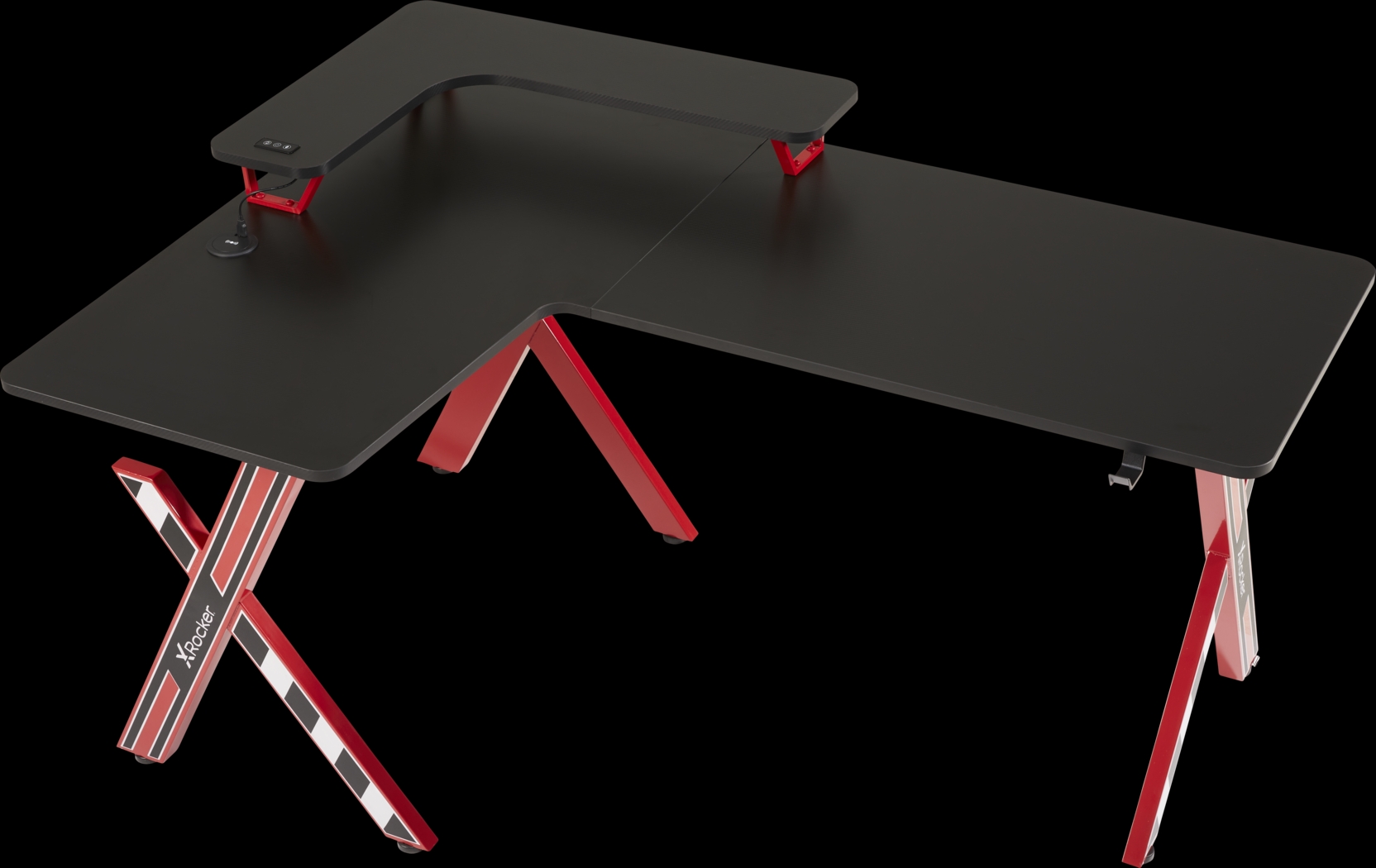 Kids Sound Trek Red L-Shaped Gaming Desk - Thumbnail - Image 3