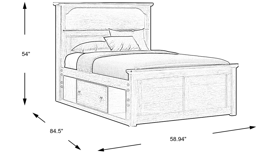 Dimension Image. Please refer to the Dimension Tab on this page for dimension details.