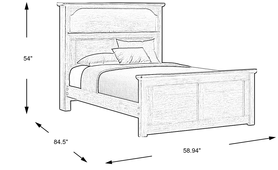 Dimension Image. Please refer to the Dimension Tab on this page for dimension details.