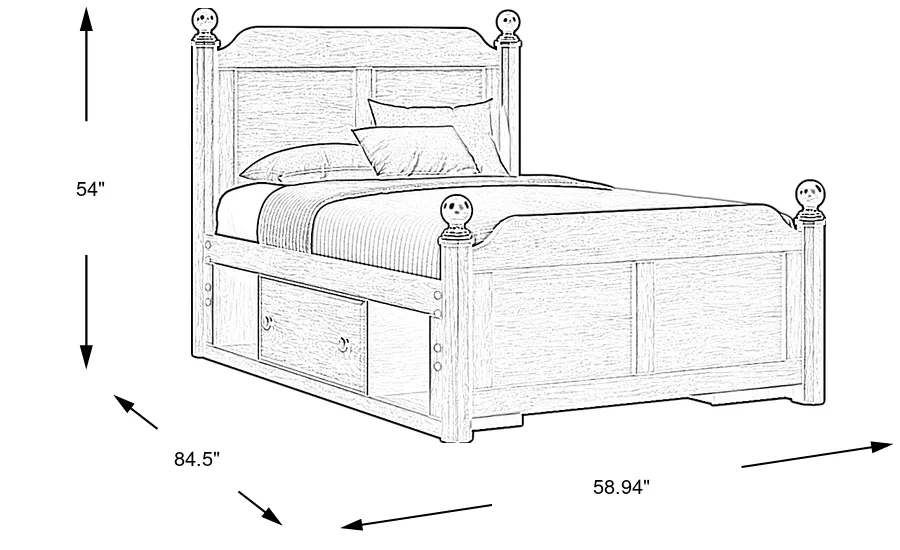 Dimension Image. Please refer to the Dimension Tab on this page for dimension details.
