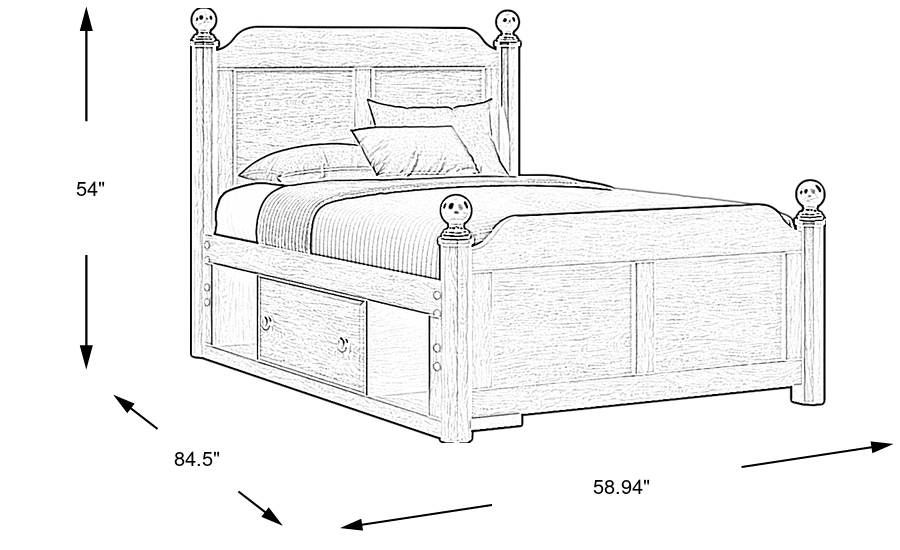 Dimension Image. Please refer to the Dimension Tab on this page for dimension details.