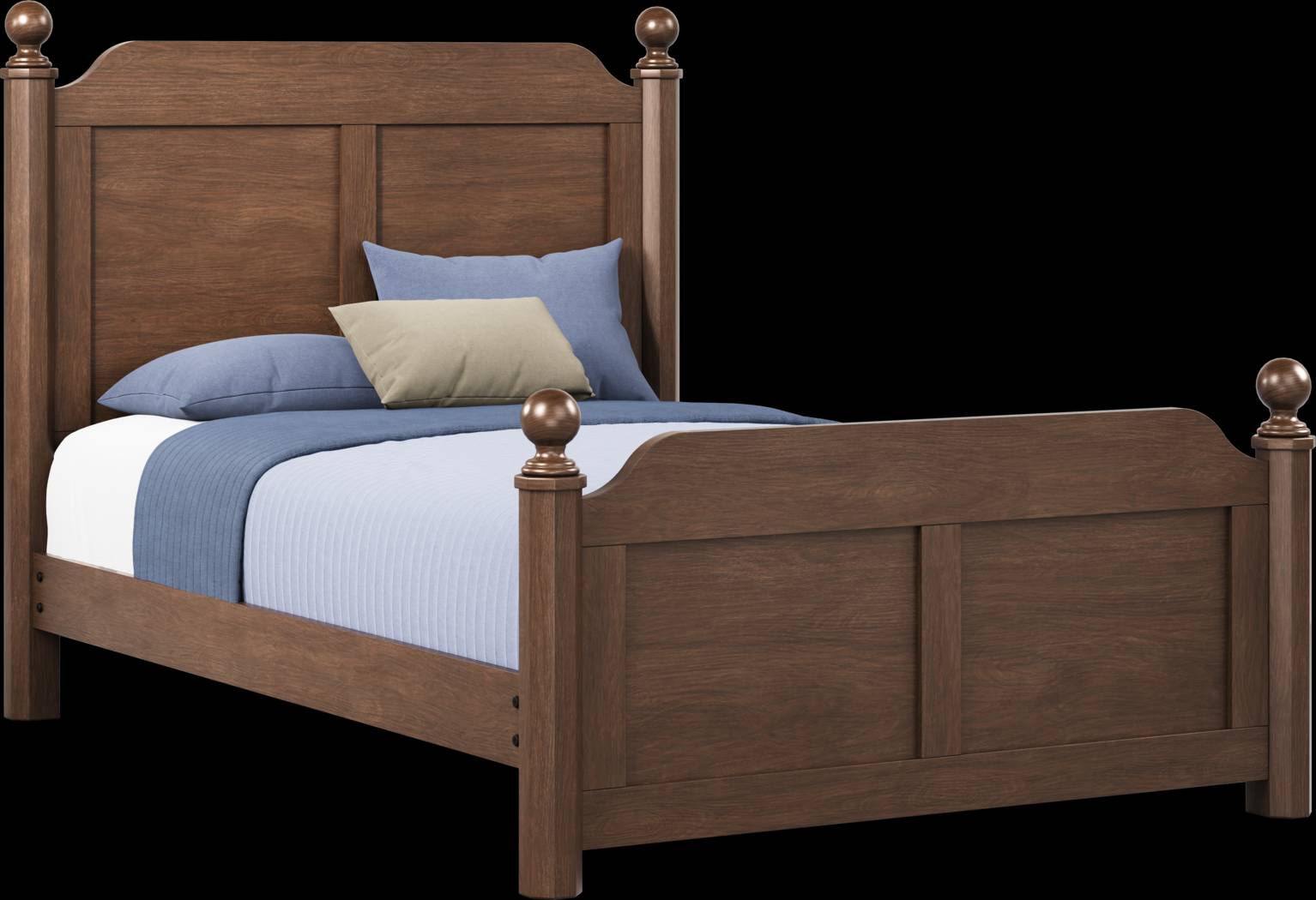 Kids South Bend Brown Cherry Full Poster Bedroom - Thumbnail - Image 3