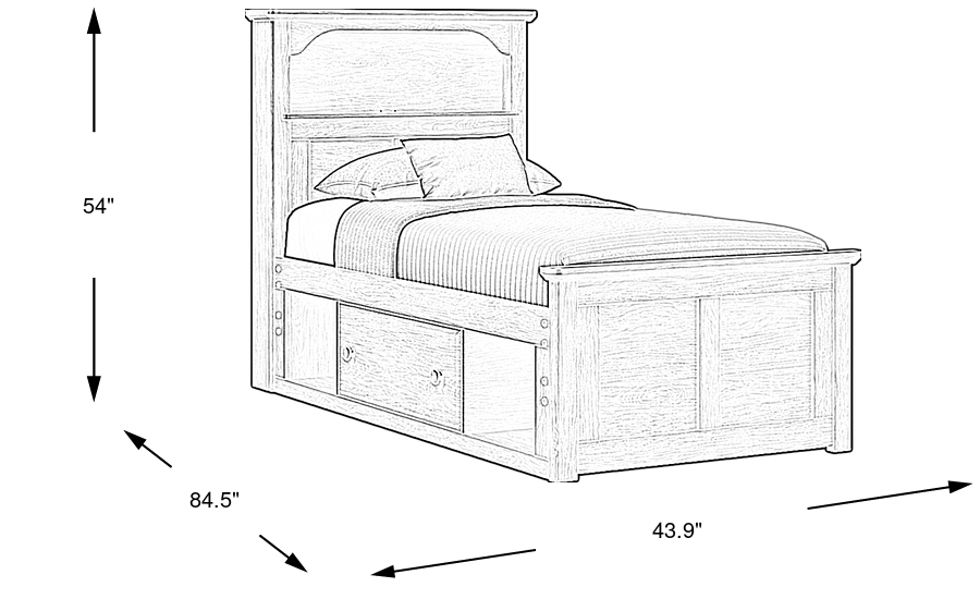 Dimension Image. Please refer to the Dimension Tab on this page for dimension details.