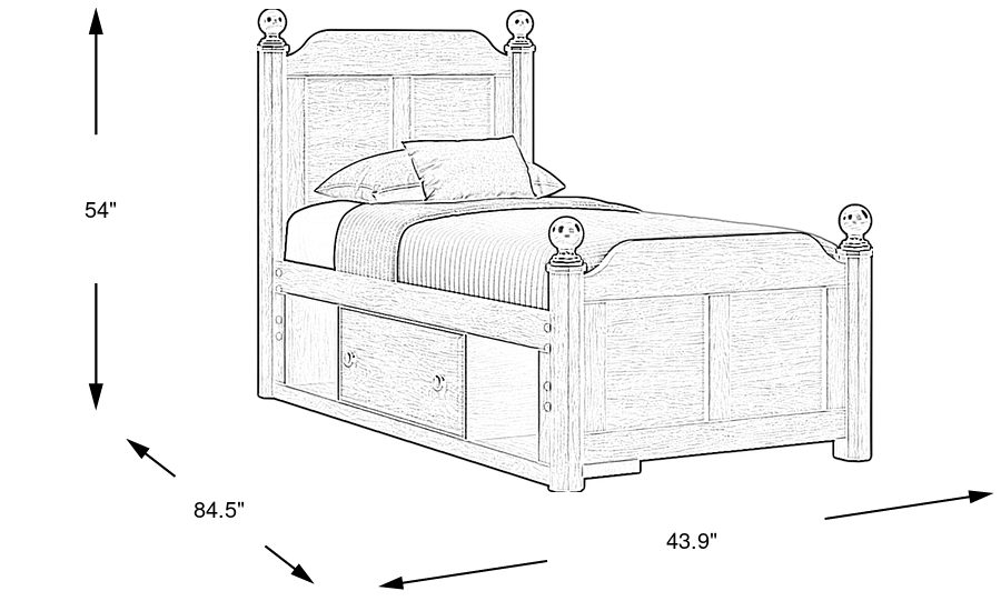 Dimension Image. Please refer to the Dimension Tab on this page for dimension details.