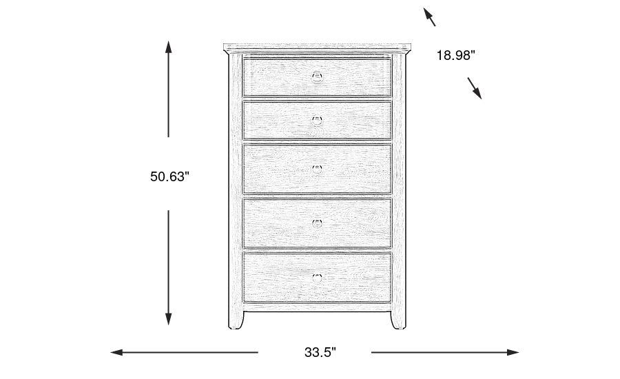 Dimension Image. Please refer to the Dimension Tab on this page for dimension details.