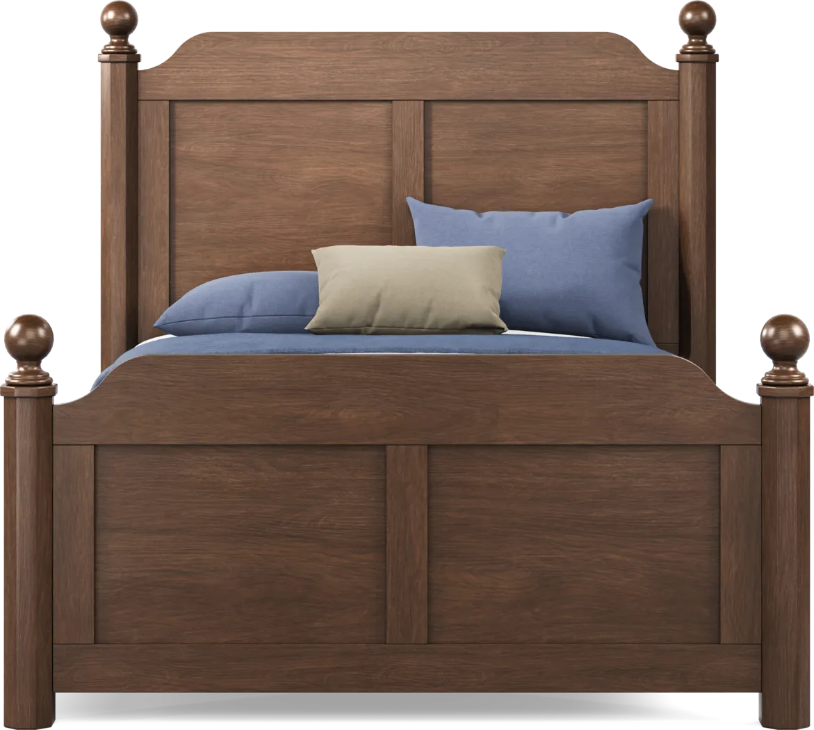 Kids South Bend Brown Cherry Full Poster Bed - Thumbnail - Image 3