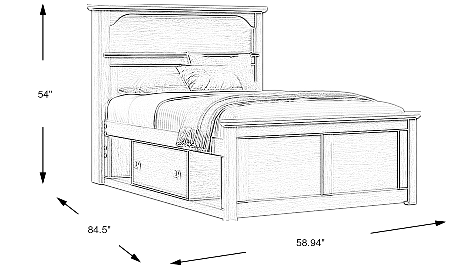 Dimension Image. Please refer to the Dimension Tab on this page for dimension details.