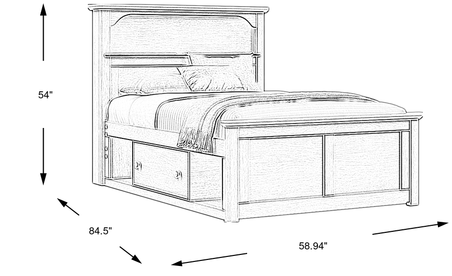 Dimension Image. Please refer to the Dimension Tab on this page for dimension details.