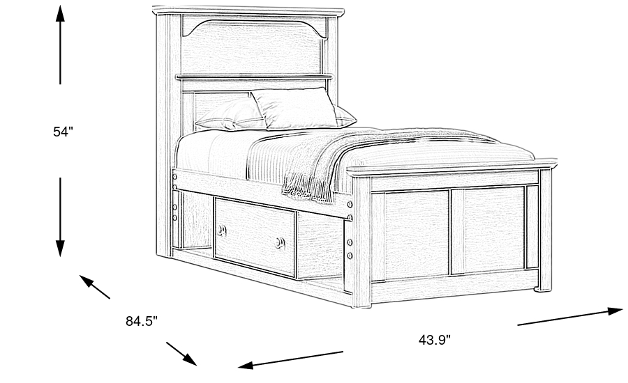 Dimension Image. Please refer to the Dimension Tab on this page for dimension details.