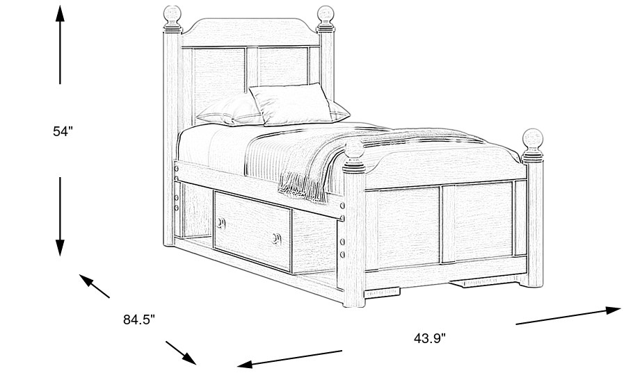 Dimension Image. Please refer to the Dimension Tab on this page for dimension details.