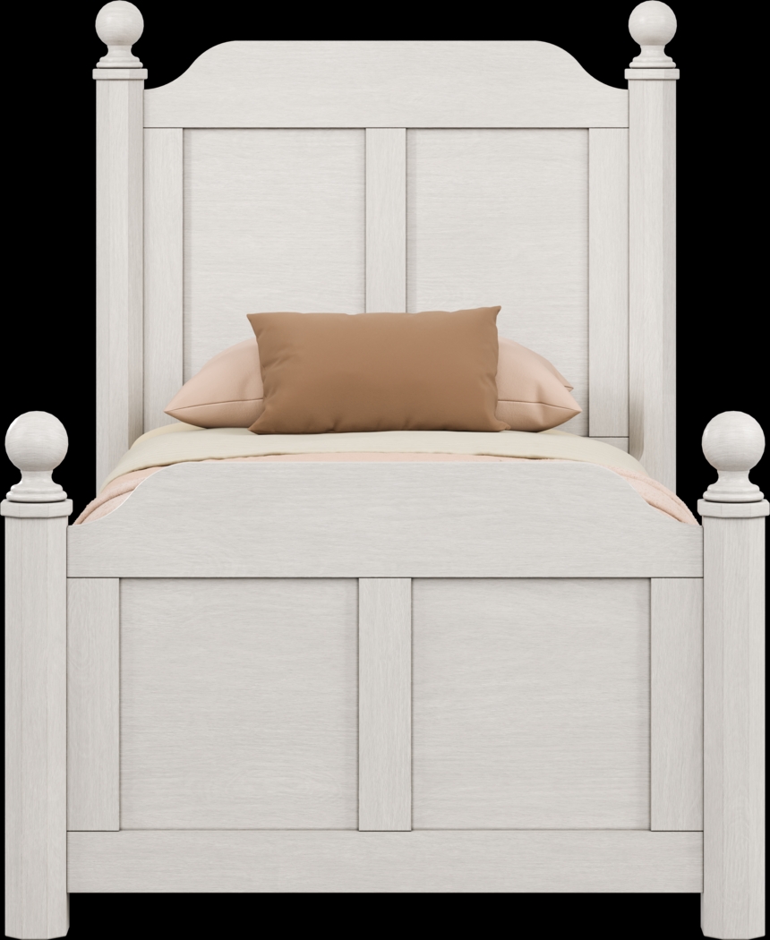 Kids South Bend Washed White Twin Poster Bedroom - Thumbnail - Image 3