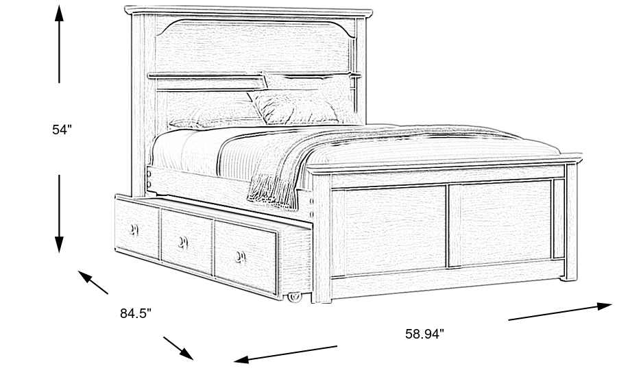 Dimension Image. Please refer to the Dimension Tab on this page for dimension details.