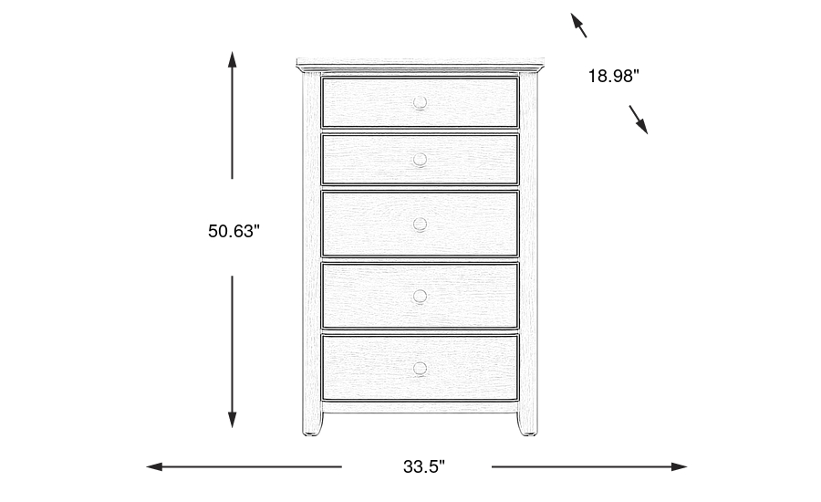Dimension Image. Please refer to the Dimension Tab on this page for dimension details.