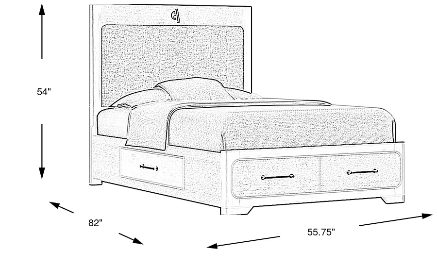 Dimension Image. Please refer to the Dimension Tab on this page for dimension details.