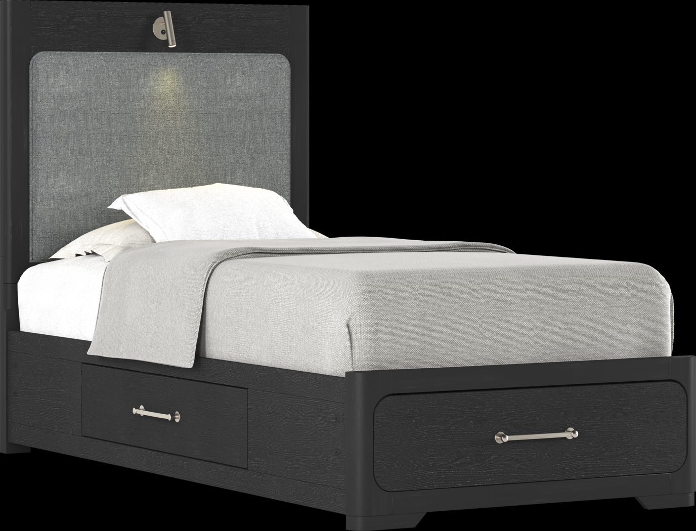 Kids Southside Loft Ebony Twin Storage Bed - Thumbnail - Image 1