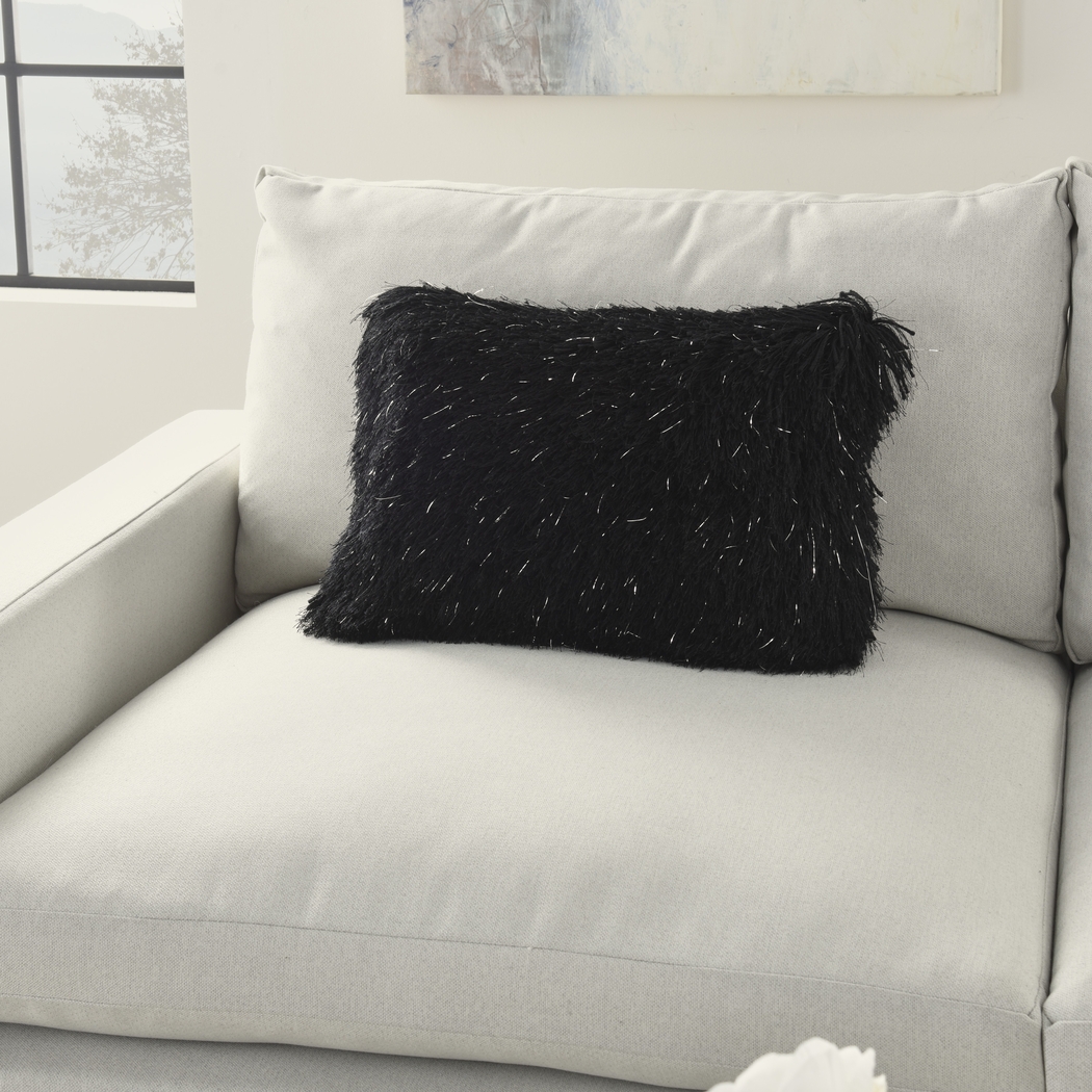 Kids Souzan I Black Throw Pillow - Thumbnail - Image 3