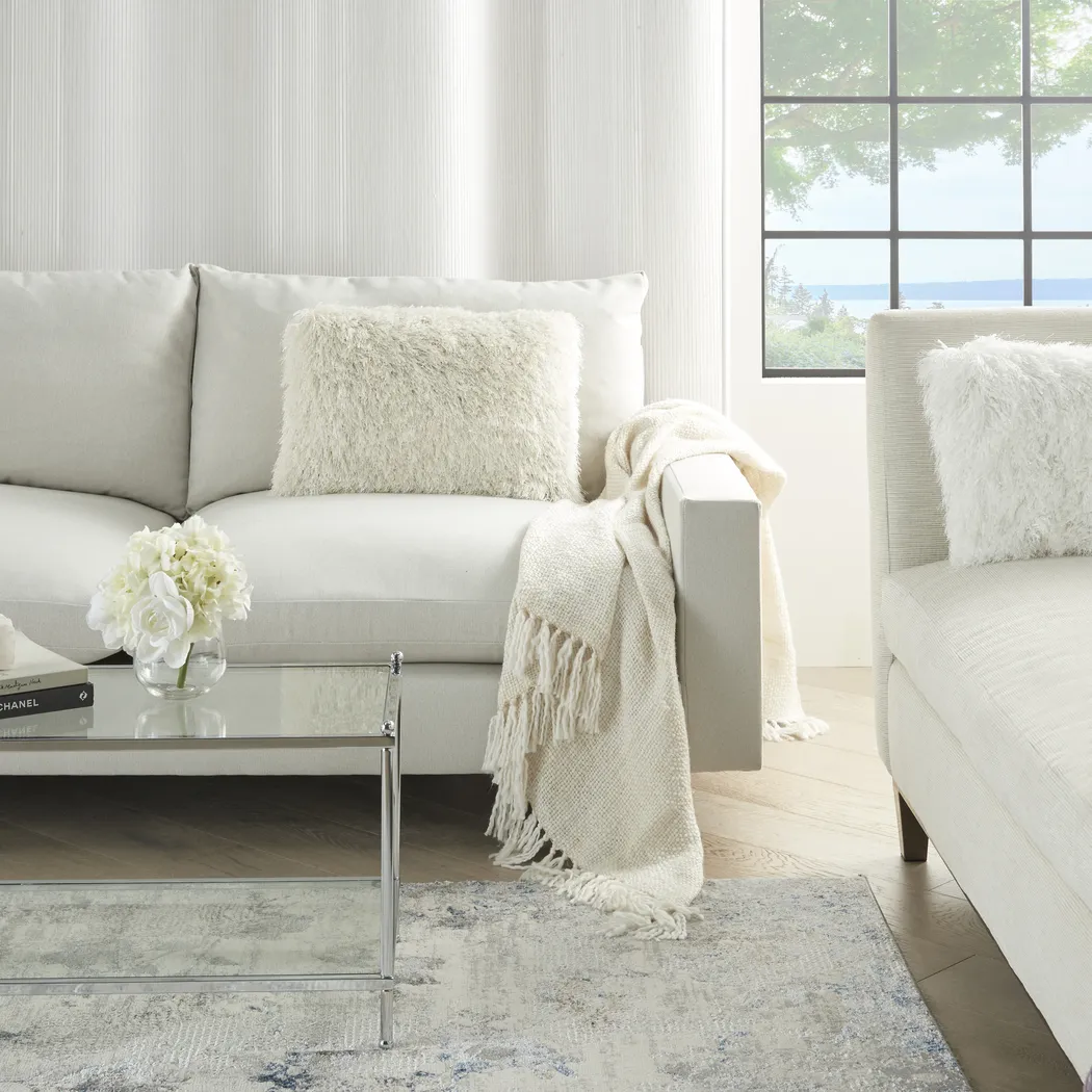 Kids Souzan I Cream Throw Pillow - Thumbnail - Image 4