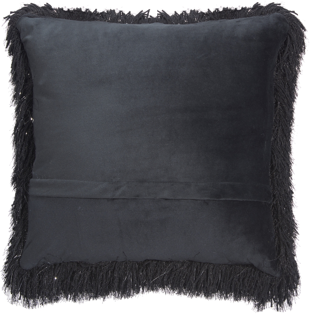 Kids Souzan II Black Throw Pillow - Thumbnail - Image 2