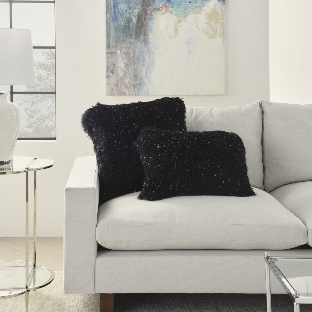 Kids Souzan II Black Throw Pillow - Thumbnail - Image 4