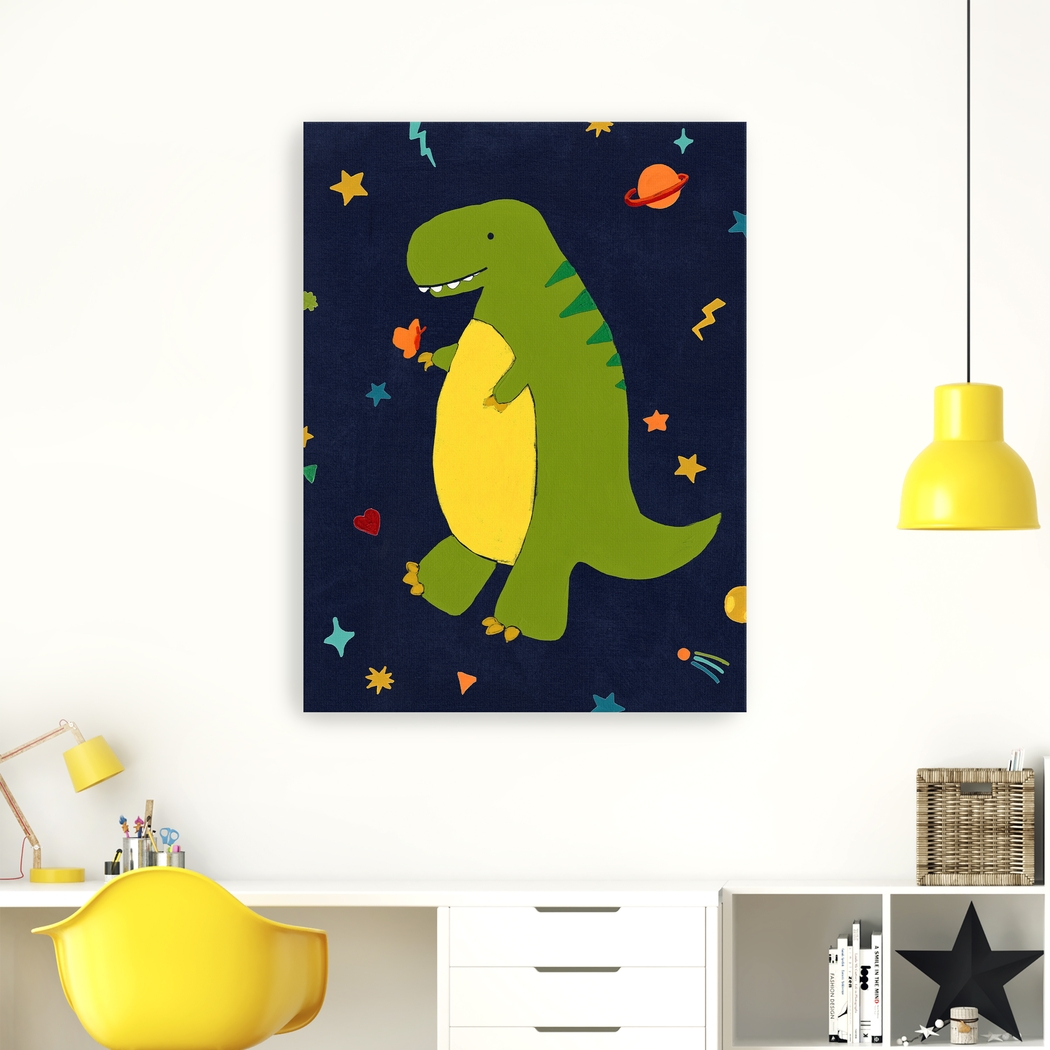 Kids Space Dinos I Green Artwork - Thumbnail - Image 2