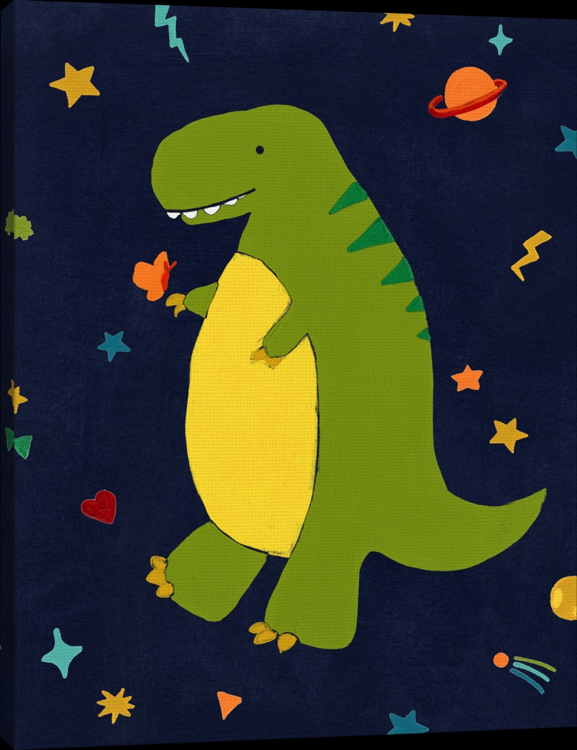 Kids Space Dinos I Green Artwork - Thumbnail - Image 3