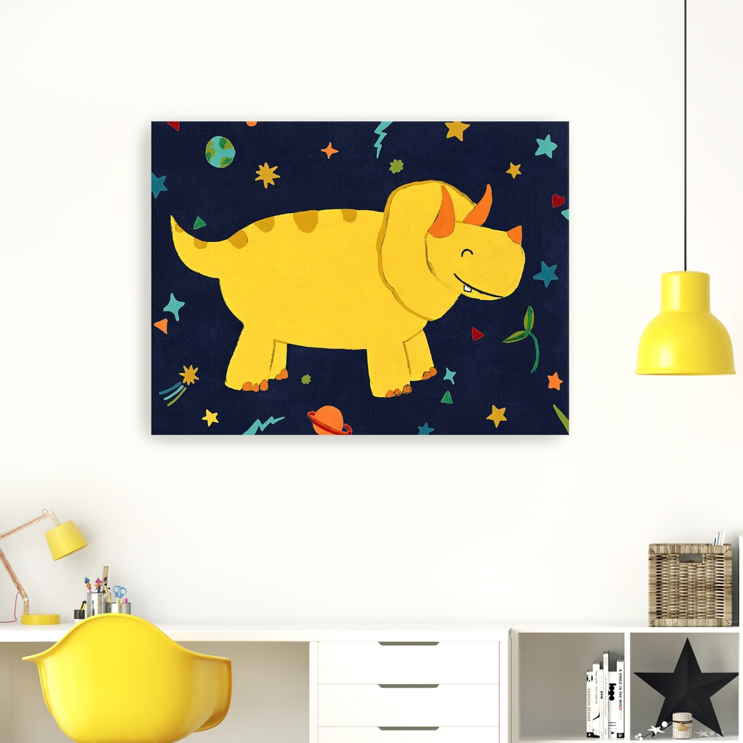 Kids Space Dinos III Yellow Artwork - Thumbnail - Image 2
