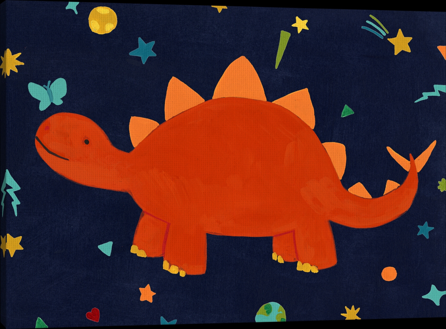 Kids Space Dinos IV Red Artwork - Thumbnail - Image 3
