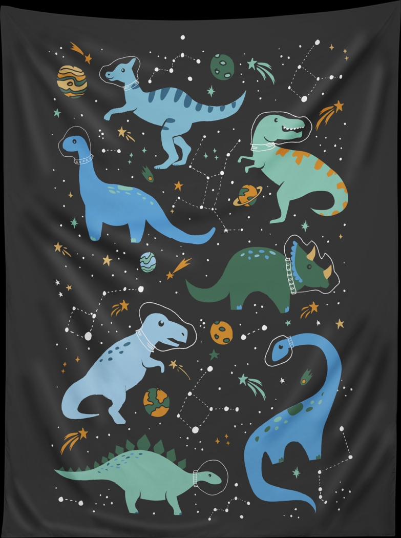 Kids Space Dinosaurs Black Wall Decor - Thumbnail - Image 1