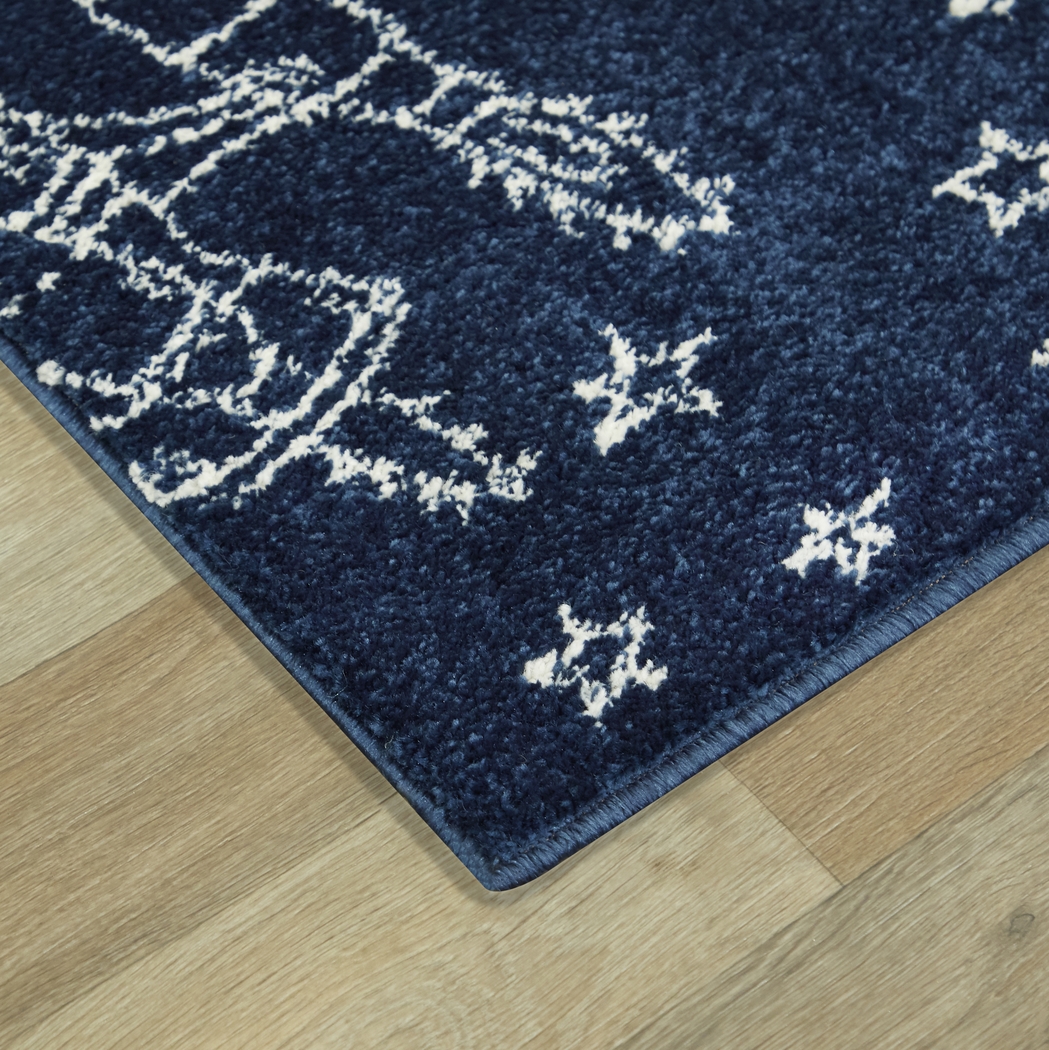 Kids Space Rockets Blue 5'3 x 7' Rug - Thumbnail - Image 4