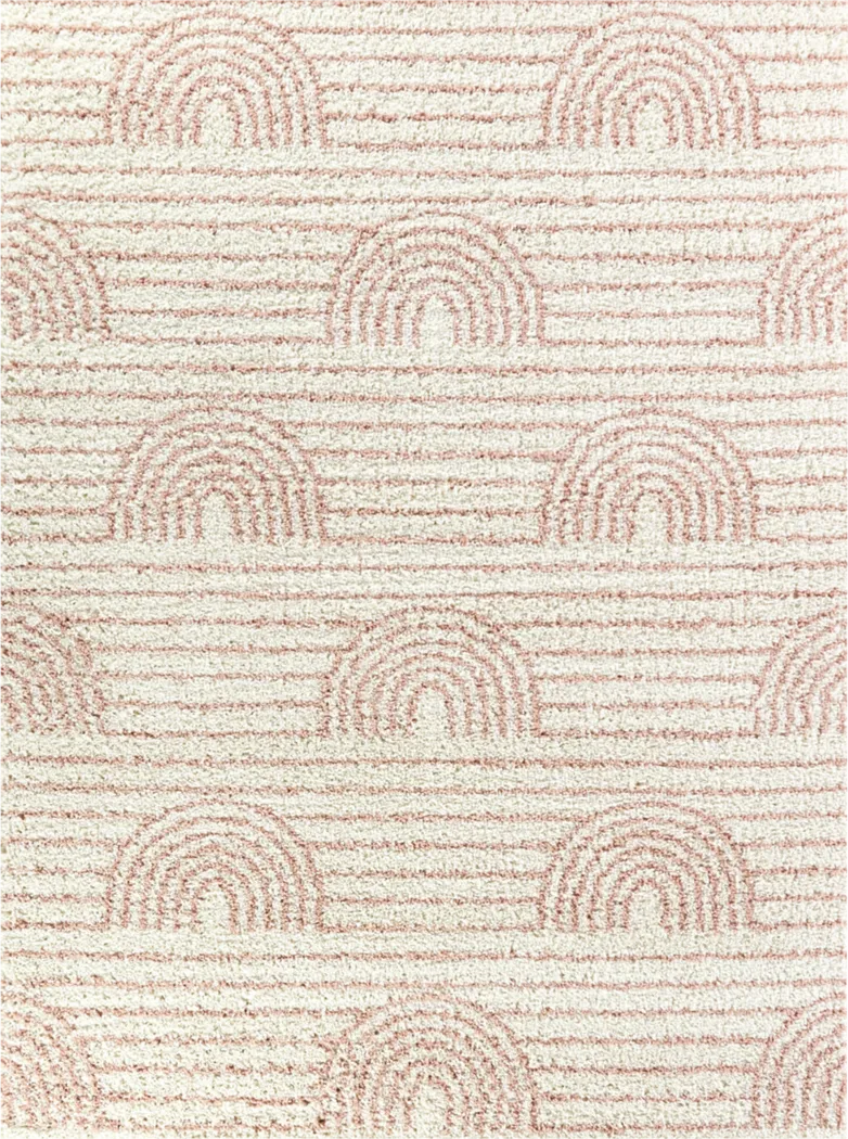 Kids Rosy Rainbow Pink 7'10 x 10' Rug - Thumbnail - Image 1