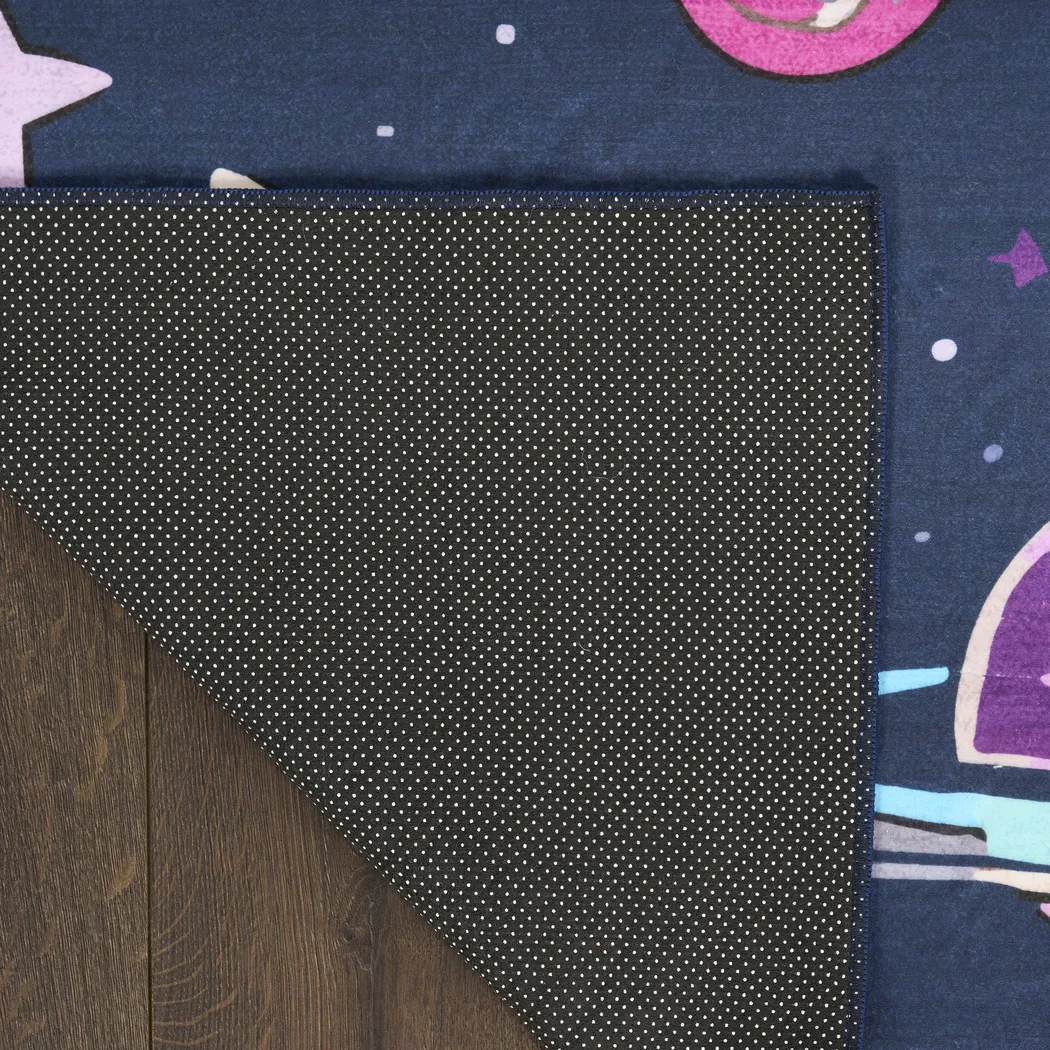 Kids Sparkling Stars Black 3'5 x 5' Rug - Thumbnail - Image 4
