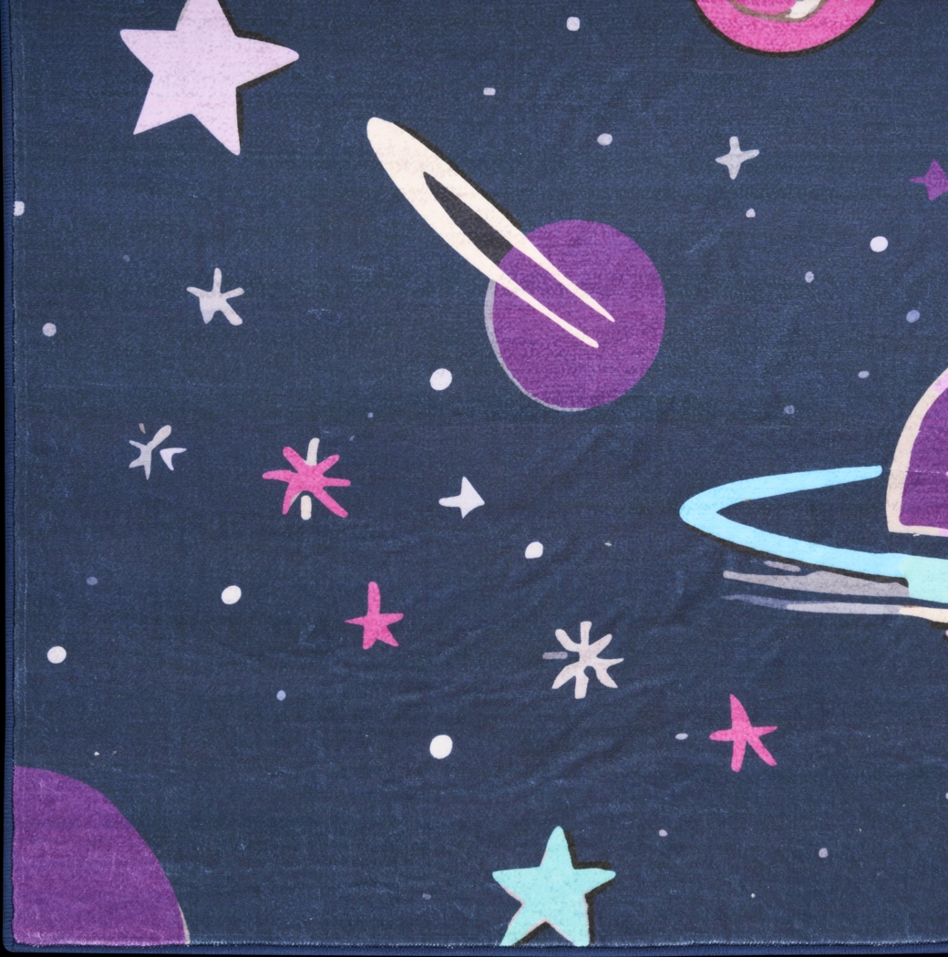 Kids Sparkling Stars Black 5' x 7' Rug - Thumbnail - Image 7