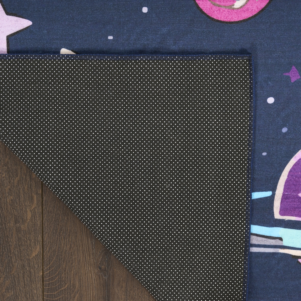 Kids Sparkling Stars Black 5' x 7' Rug - Thumbnail - Image 4