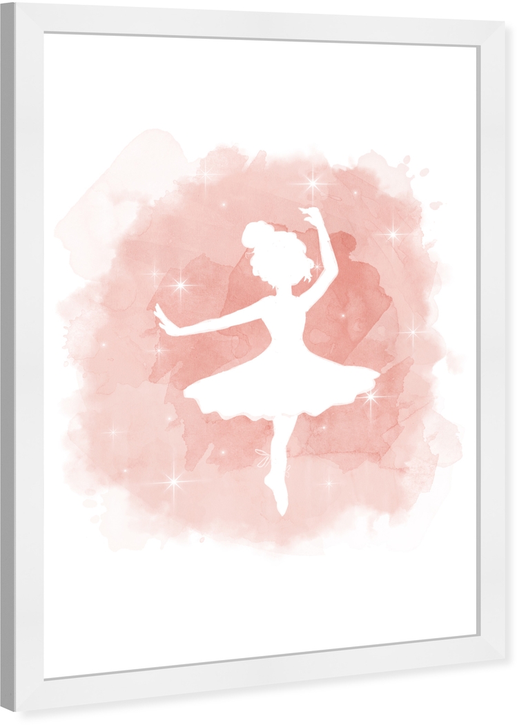 Kids Sparkly Ballerina Pink Wall Art - Thumbnail - Image 2