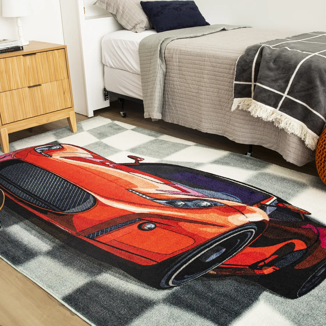 Kids Speed Controller Red 3' x 5' Rug - Image 8