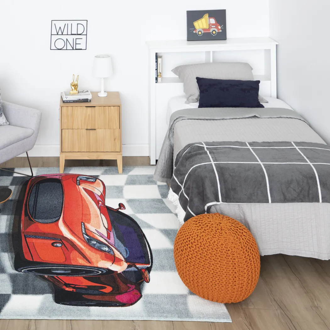 Kids Speed Controller Red 3' x 5' Rug - Image 9