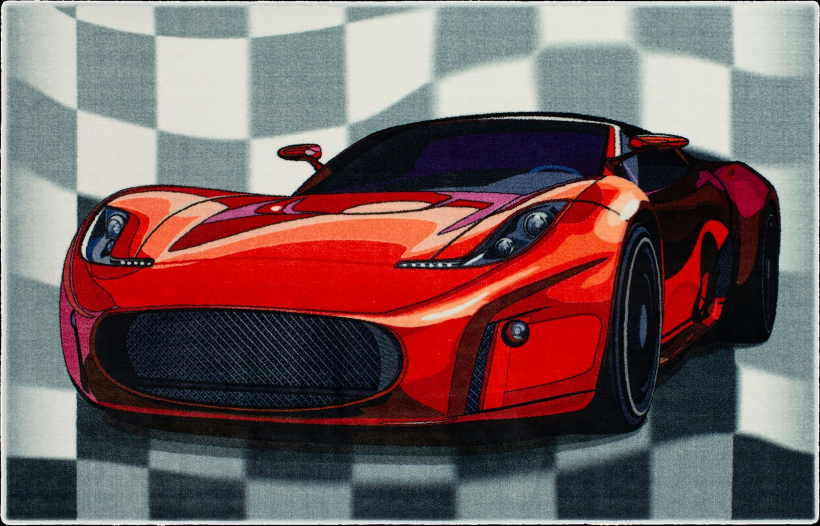 Kids Speed Controller Red 5 x 8 Rug - Thumbnail - Image 1