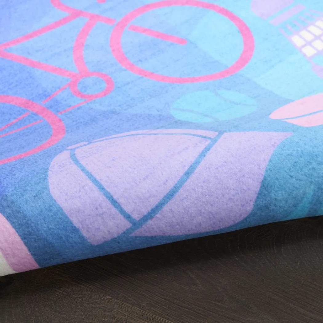 Kids Sports Medley Purple 4' x 6' Rug - Thumbnail - Image 8