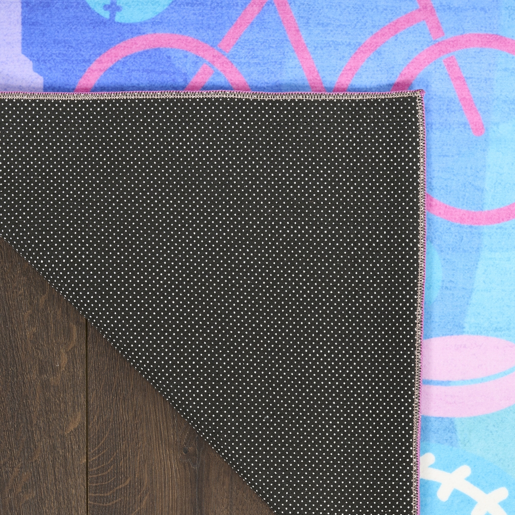 Kids Sports Medley Purple 5' x 7' Rug - Thumbnail - Image 5