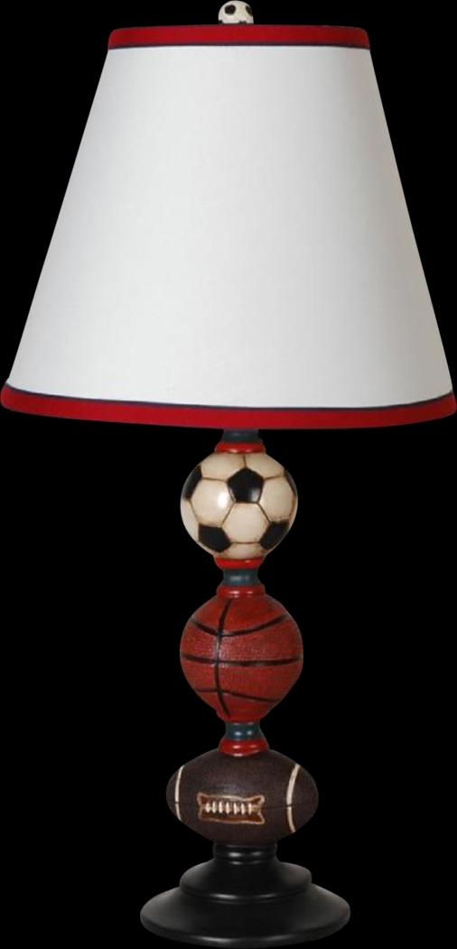 Kids Sports Stack Brown Lamp, Set of 2 - Thumbnail - Image 1