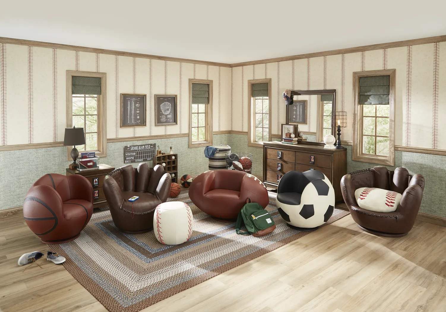 Kids Sports Zone Basketball Chair - Thumbnail - Image 4