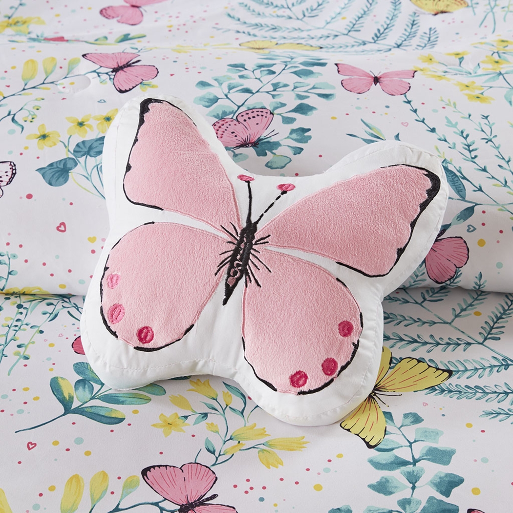 Kids Spring Butterflies Pink Twin Comforter Set - Thumbnail - Image 3