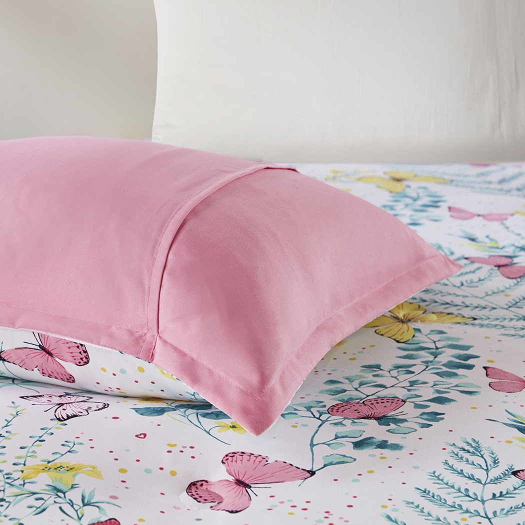 Kids Spring Butterflies Pink Full Comforter Set - Thumbnail - Image 8