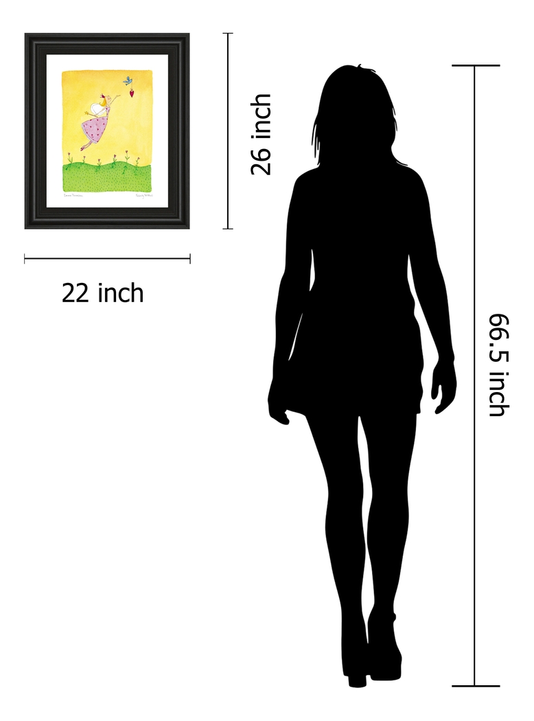 Kids Spring Fairy Yellow Artwork - Thumbnail - Image 3