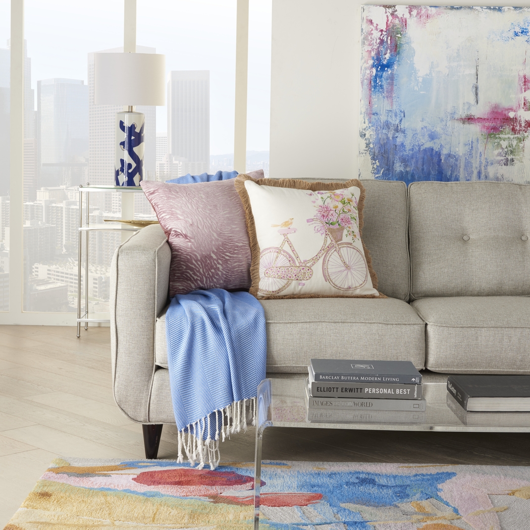 Kids Spring Ride White Accent Pillow - Thumbnail - Image 3